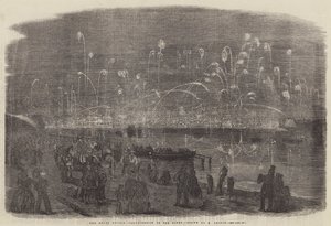 De marineparade, verlichting van de vloot